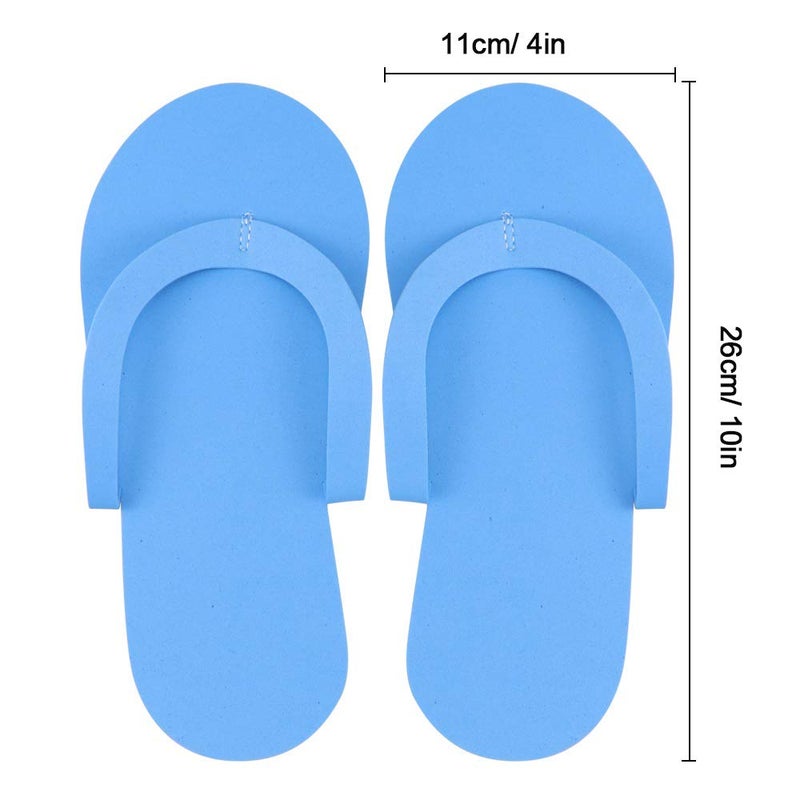 Hysagtek 12 Pairs Disposable Slippers Shower Sand Pedicure Beach Light Weight Foam Flip Flops, Sandals Random Color - Image 3